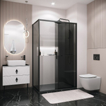 Боковая стенка Grossman Style 200.K33.05.100.21.10 (100х195) черный матовый,стекло тонированное, 1 место