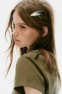 ZARA НАБОР ИЗ 3 МЕТАЛЛИЧЕСКИХ ЗАКОЛОК ГЕОМЕТРИЧЕСКОЙ ФОРМЫ, СЕРЕБРИСТЫЙ