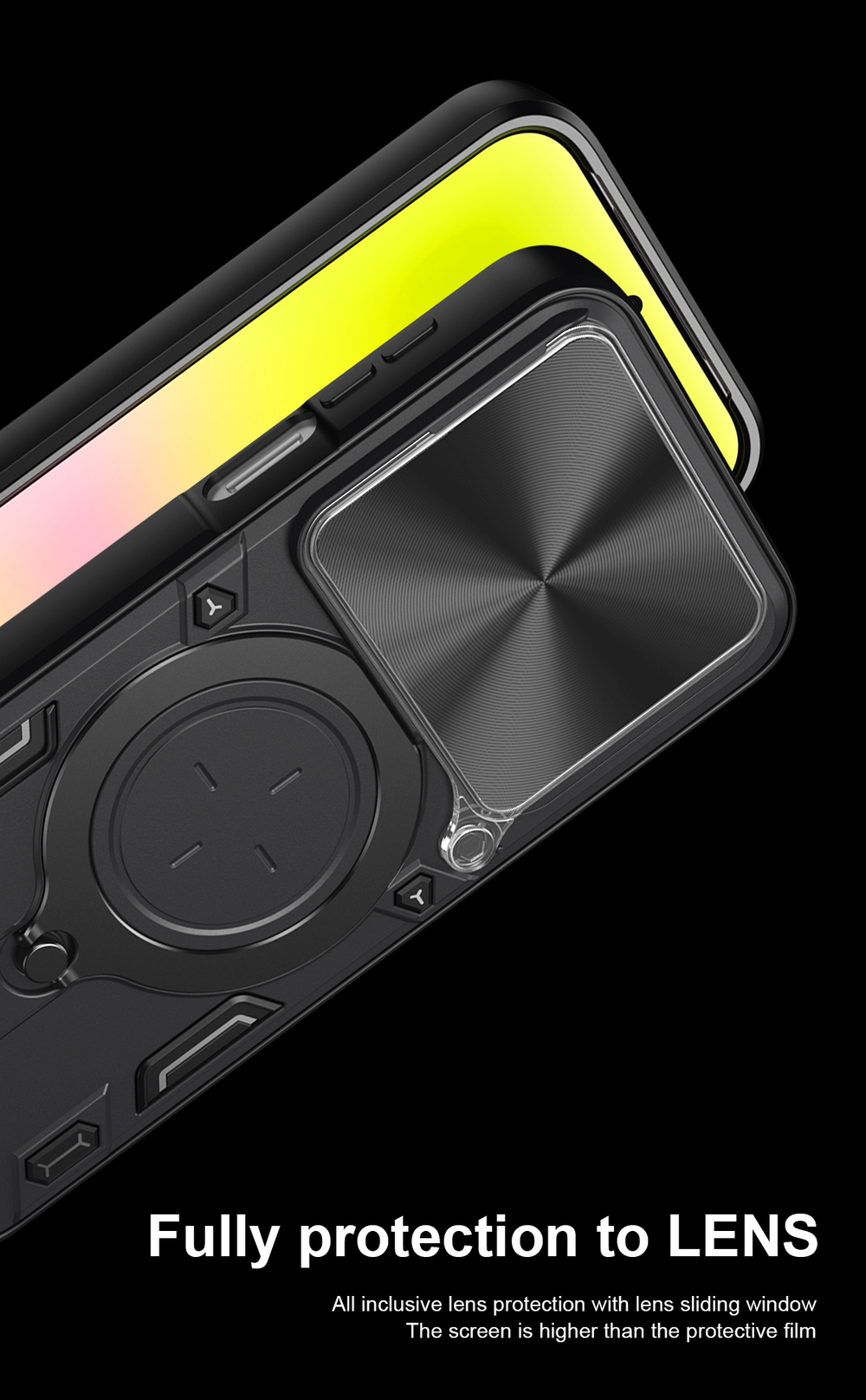 Чехол с кольцом Big Ring Case для Huawei Pura 90 Pro