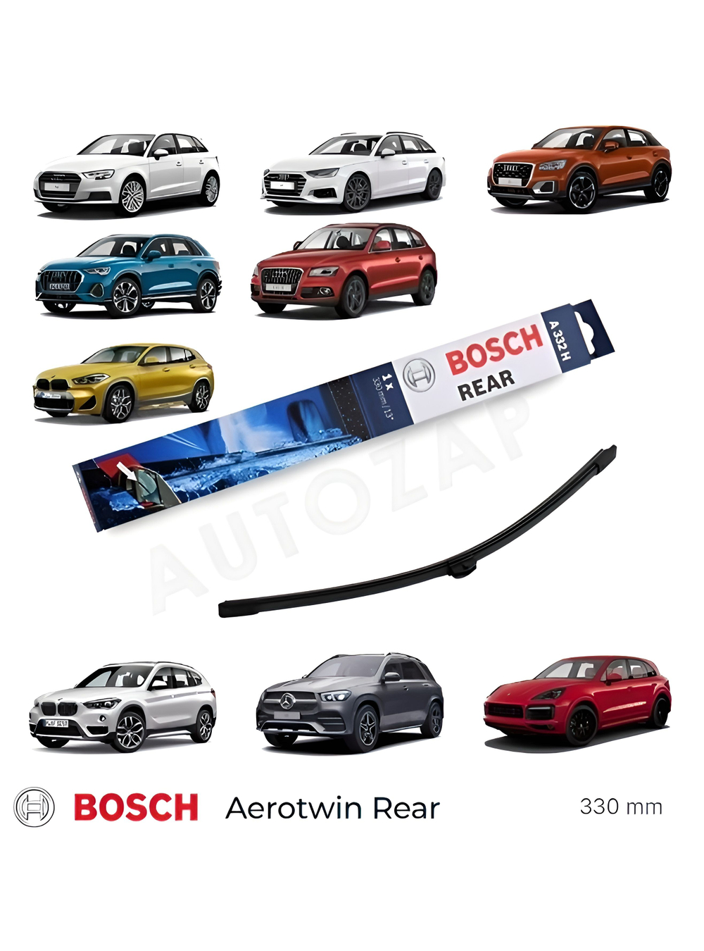 Щетка стекл-ля 400мм задняя бескаркасная AIDI A4, A6, Q3, Q8, RS4, RS6, RSQ3, S4, S6, BENTLEY A402H