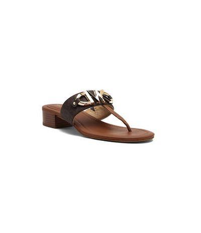 Кожаные вьетнамки IZZY Michael Kors - коричневый(40S2IZFA1B)