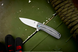 Складной нож Kizer Gemini сталь N690 StoneWash рукоять Микарта