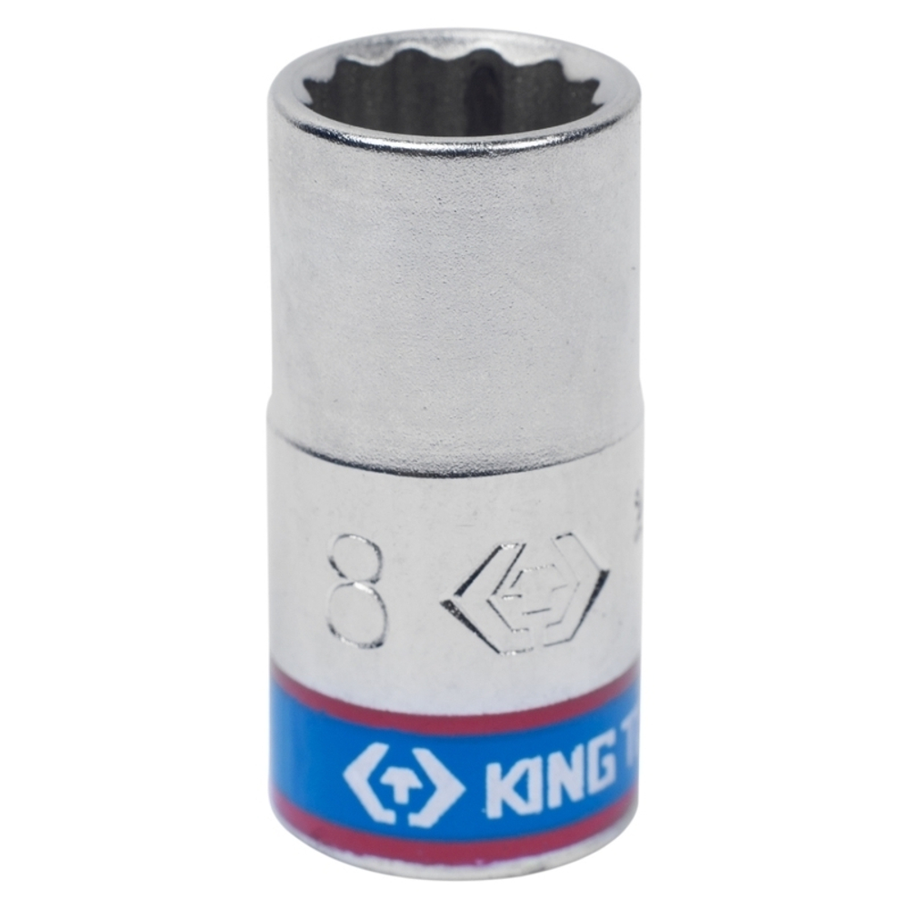 Головка торцевая стандартная двенадцатигранная 1/4", 8 мм KING TONY 233008M
