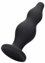 Черная анальная пробка Bubble Butt Plug - 11,6 см.