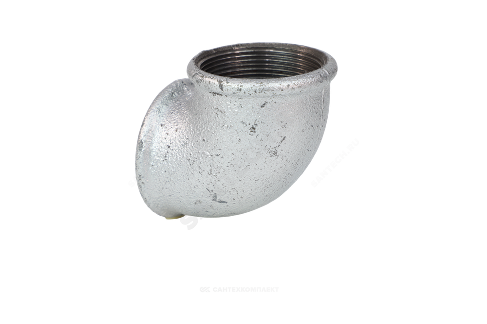 Угольник проходной чугун оц Ду 40 (1 1/2") ВР/ВР Fittex