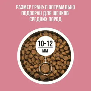 Сухой корм BOWL WOW для щенков средних пород со свежим ягненком, индейкой, рисом и брусникой