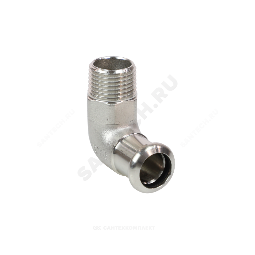 Угольник сталь нерж AISI 316L 90гр Дн 15х1/2" Ру16 пресс/НР Inoxpres RM 197102015