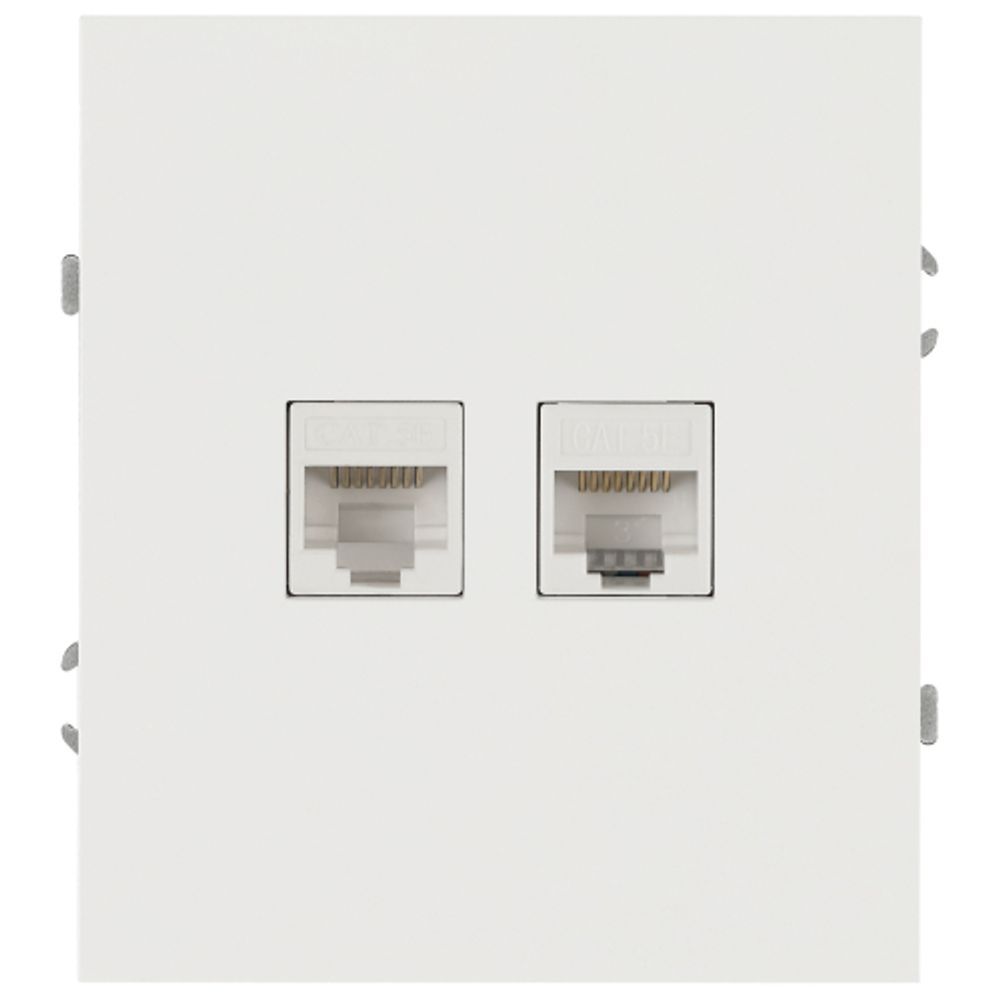 Розетка ЭРА Arktik 16-3108-01 информационная двойная 2XRJ45 белый | Эра Arktik