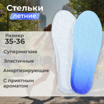 Стельки для обуви р.35-36, текстиль, EVA
