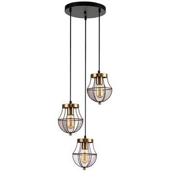 Подвесной светильник 3*E27 V000189 10011/3P Gold золотой Pallo Indigo