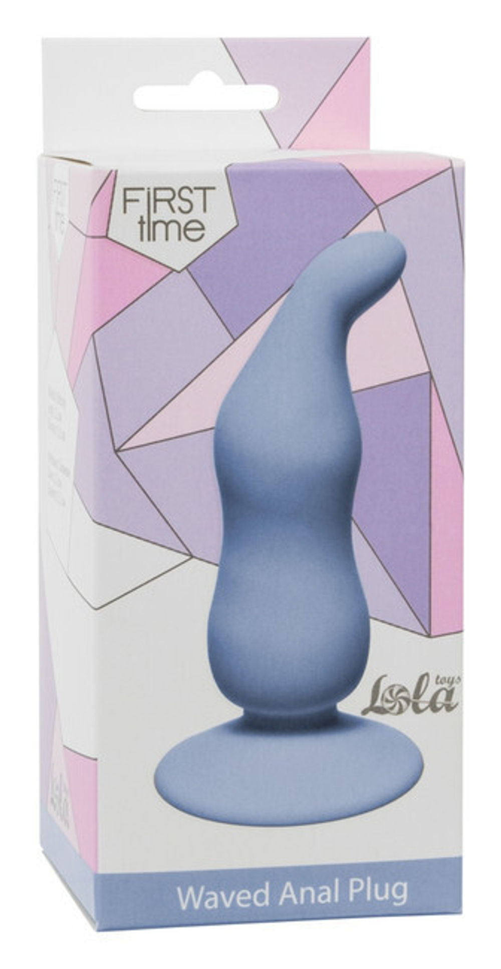Изогнутый анальный стимулятор на присоске Waved Anal Plug (10 см , нежно-голубой) (Цвет: нежно-голубой)