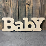 Деревянное слово BABY, 35*11 см