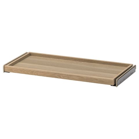 Полка выдвижная IKEA KOMPLEMENT (КОМПЛЕМЕНТ), Белый морёный дуб, 75x35 см