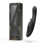 Черный вибратор-кролик 24,6см с функцией вылизывания и нагревом Zalo Ares G-Spot Rabbit Vibrator Obsidian Black