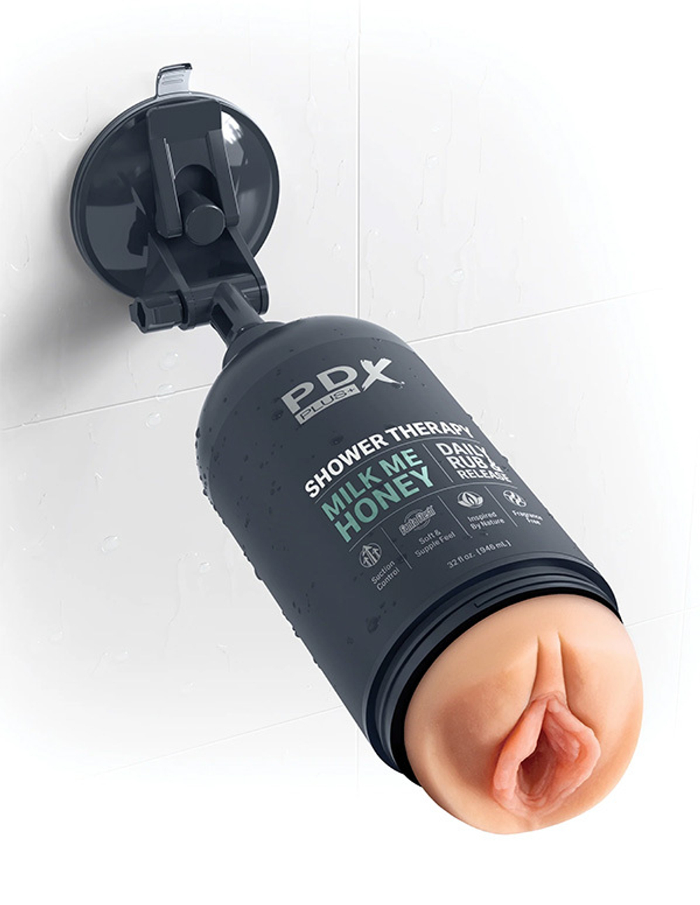 Мастурбатор-вагина 20,7см в виде бутылочки от шампуня PipeDream PDX Plus Shower Therapy Milk Me Honey Light Stroker RD62121