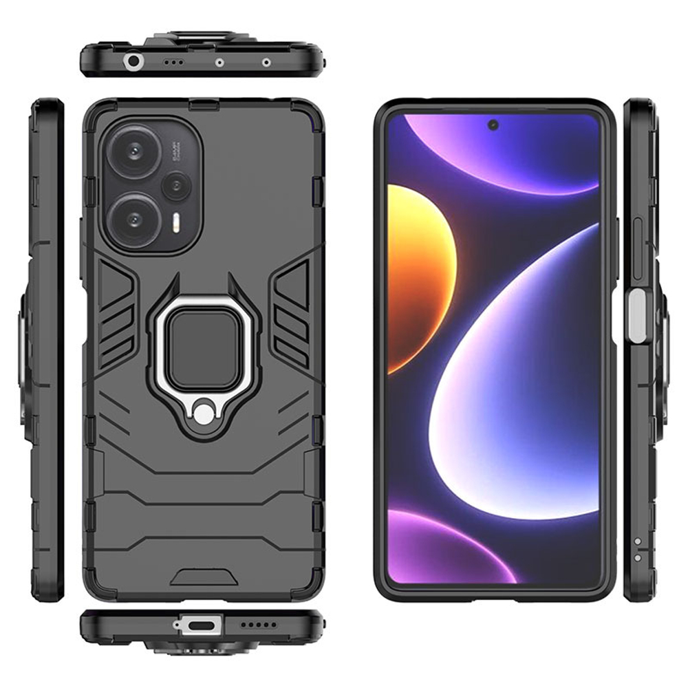 Противоударный чехол с кольцом Panther Case для Xiaomi Poco F5