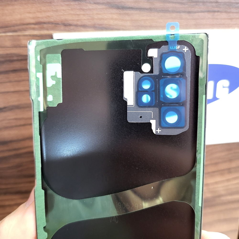 Крышка для Samsung Note 10 Plus (заднее стекло) "Высокое качество" цвет: Black