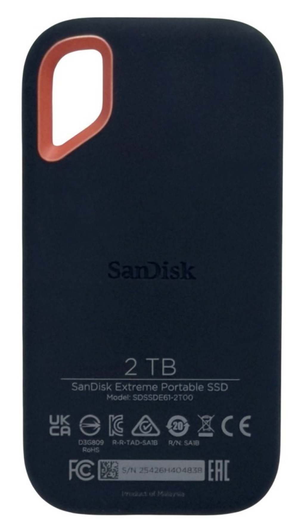 Внешний жесткий диск 2TB SanDisk Extreme Portable SSD 1050 Mb/s (SDSSDE61-2T00-G25) черный