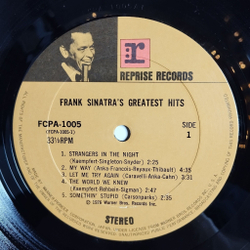 Винтажная виниловая пластинка LP Frank Sinatra Greatest Hits (Japan 1976) (No Obi)