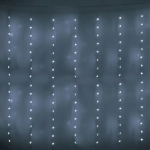 Гирлянда для дома ЗАНАВЕС «Звезды» ш3* в2 м 160 ламп LED, прозр. пров, 8 реж,IP-40, Белый (возможность соединения)