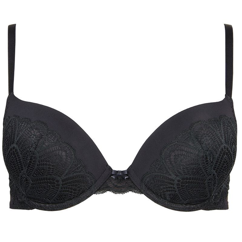 Кружевной бюстгальтер на косточках Grace (Размер: 36DD) (Цвет: черный)
