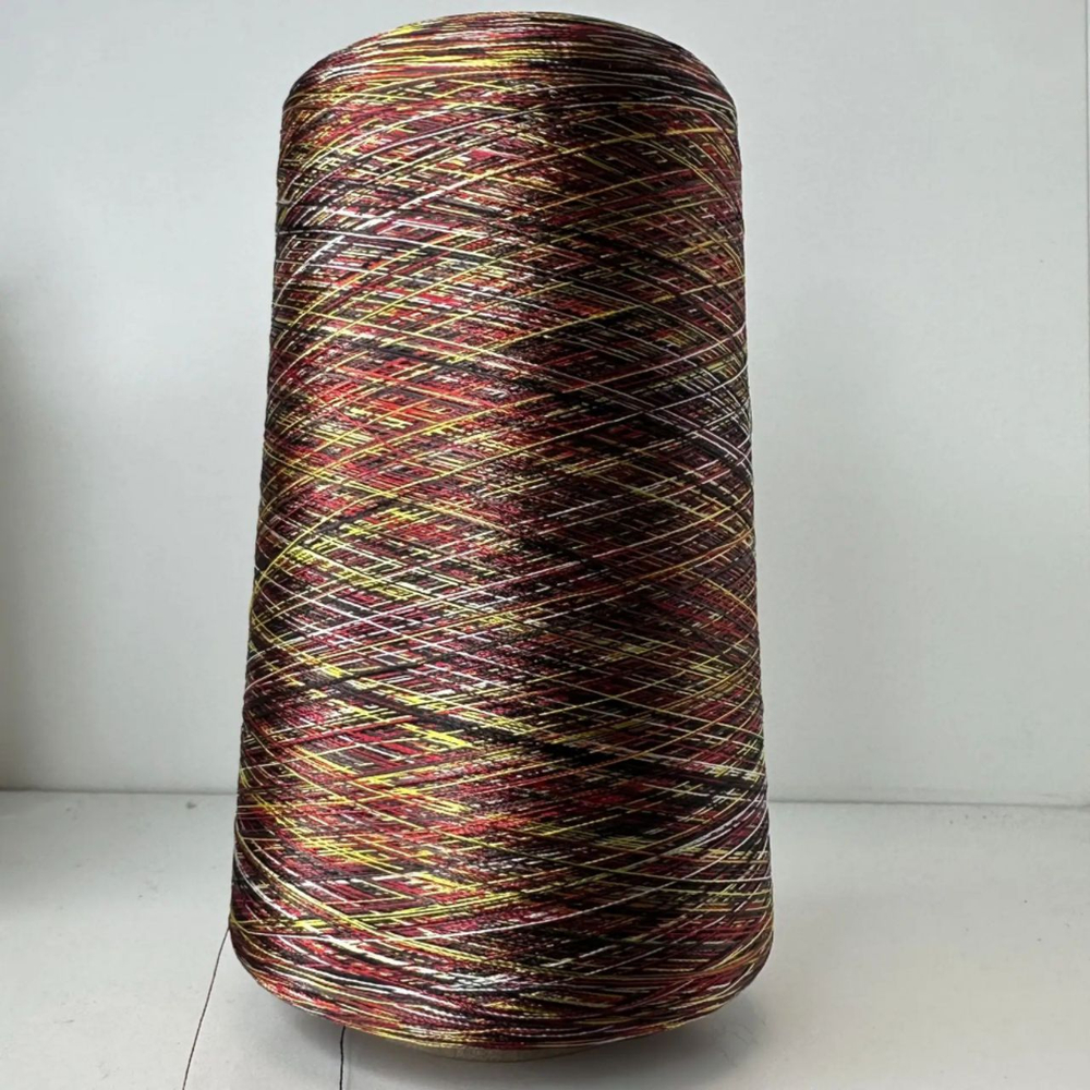 BRIGHT YARN - Missoni; 100% вискоза; 3750м/100гр; col.7352, цвет: белый, желтый, красный, черный; S506