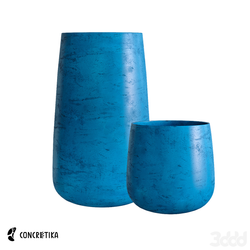 Кашпо CONE COBALT BLUE D38 H41