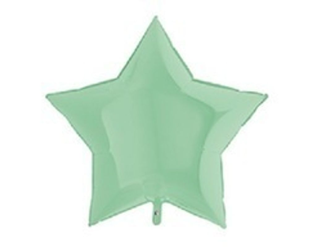 G Шар звезда 36" / 91 см Пастель Matte Green (зеленый нежная мята матовый) (БГ-150)