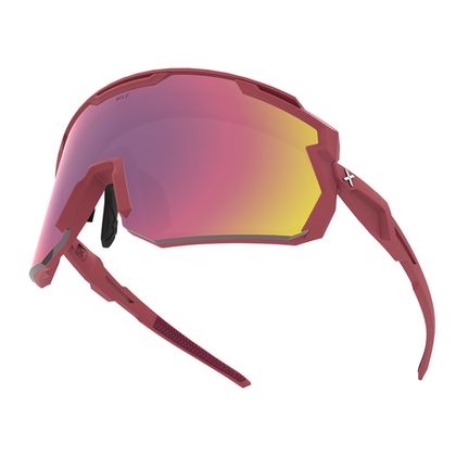 Спортивные очки HILX Samurai / Matt Solid Red / Red Polarized Lens + Clear Lens