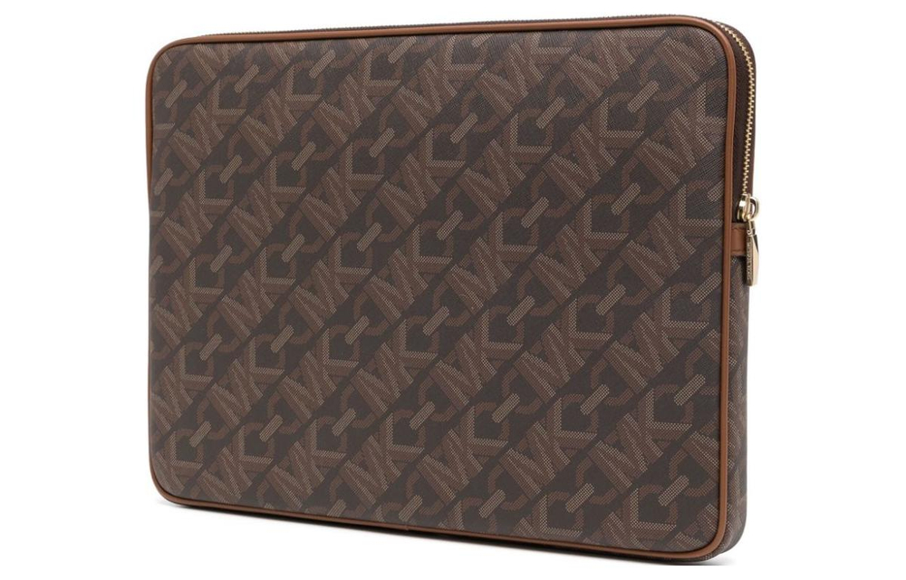 MICHAEL KORS Jet Set Cow Leather Laptop Bag Women"s Umber