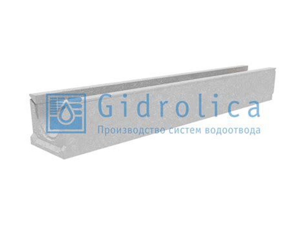 Лоток водоотводный бетонный коробчатый KU 100.16,3 (10).13,2(9,2) – Gidrolica