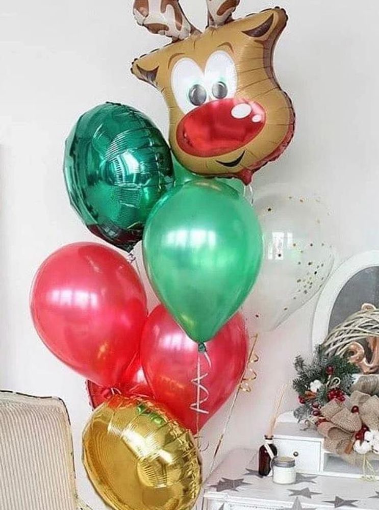 Гелиевые шары новогодний фонтан № 2 Гелиевые шары новогодний фонтан № 2