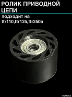ролик натяжителя цепи привода питбайк Ирбис ттр (диам.8мм)