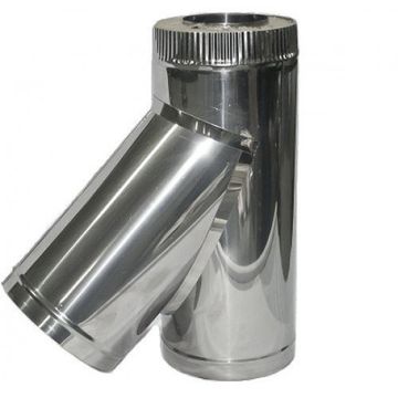 Сэндвич тройник 45° У-образный 200/280  (нерж 0,5 / нерж 0,5)