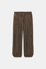 БРЮКИ БУФФИ В КЛЕТКУ — ZARA