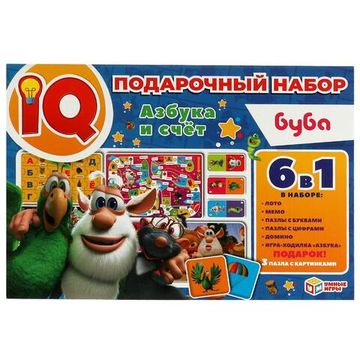 Азбука и счёт. Буба. Ай кью-подарочный набор 6 в 1. Умные игры