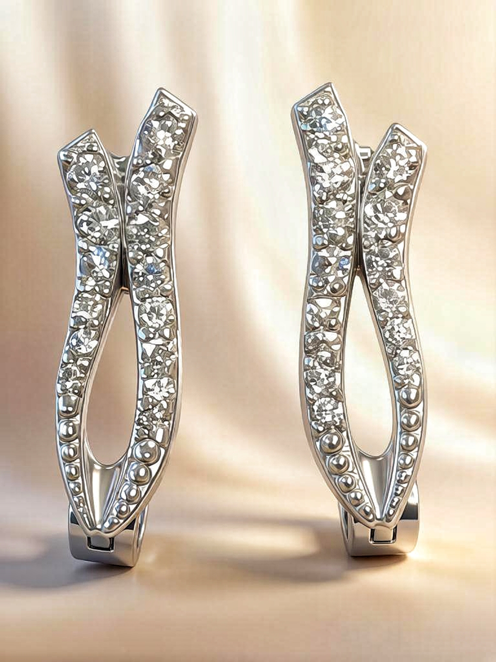 Ювелирные серьги из серебра 925 пробы