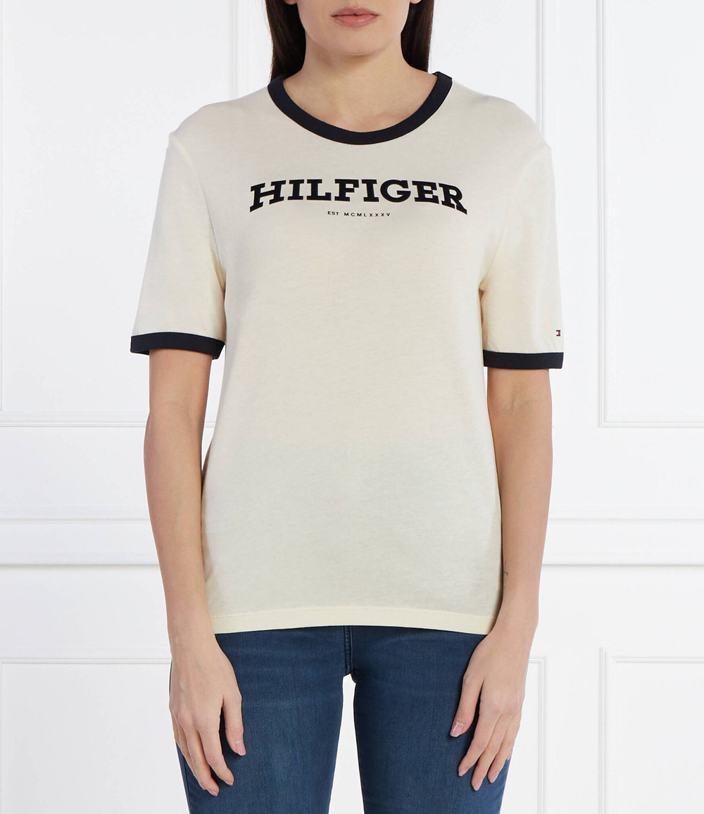Футболка MONOTYPE FLOCK Tommy Hilfiger - кремовый(WW0WW41208)