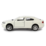 Модель ин. мет. "Skoda Octavia" 12см, двери, багаж, белый коробка OCTAVIA-12-WH (Технопарк)