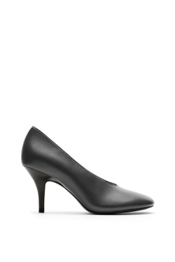 Massimo Dutti Кожаные туфли на высоком каблуке - Limited Edition, серый