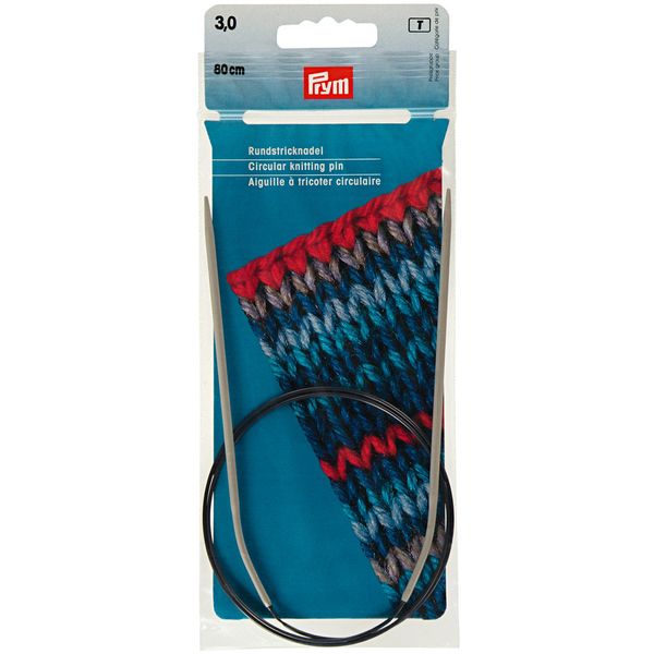 Спицы круговые ⌀3.0 мм, 80 см, 1 шт, Prym 211234