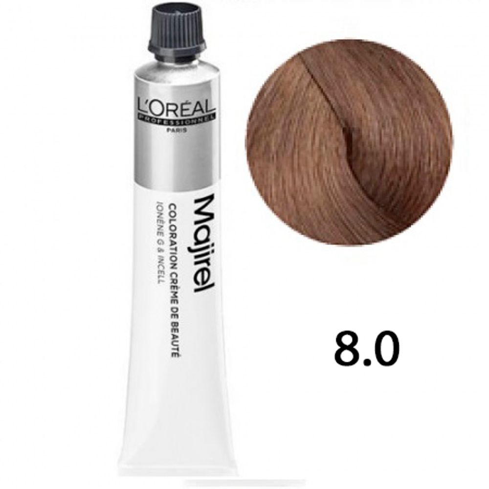 L'Oreal Professionnel Majirel 8.0 Светлый блондин глубокий 50мл