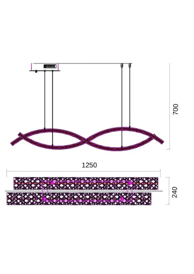 Люстра подвесная Ravissement Chrome FL1068-22P, LED