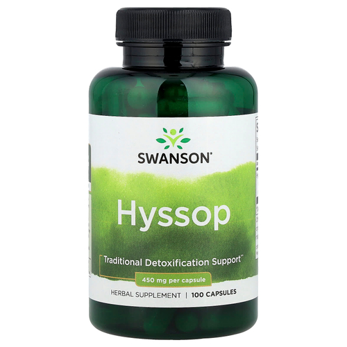 Swanson Vitamins, Иссоп, 450 мг, 100 капсул