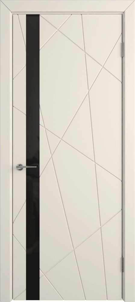 Дверь Flitta / Ivory / Black Gloss / Владимирские двери Дверь Flitta / Ivory / Black Gloss / Владимирские двери