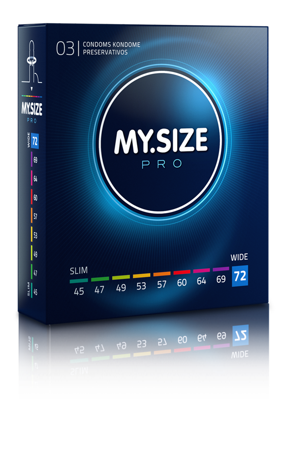 Размерные презервативы MY.SIZE PRO размер 72 - 3шт