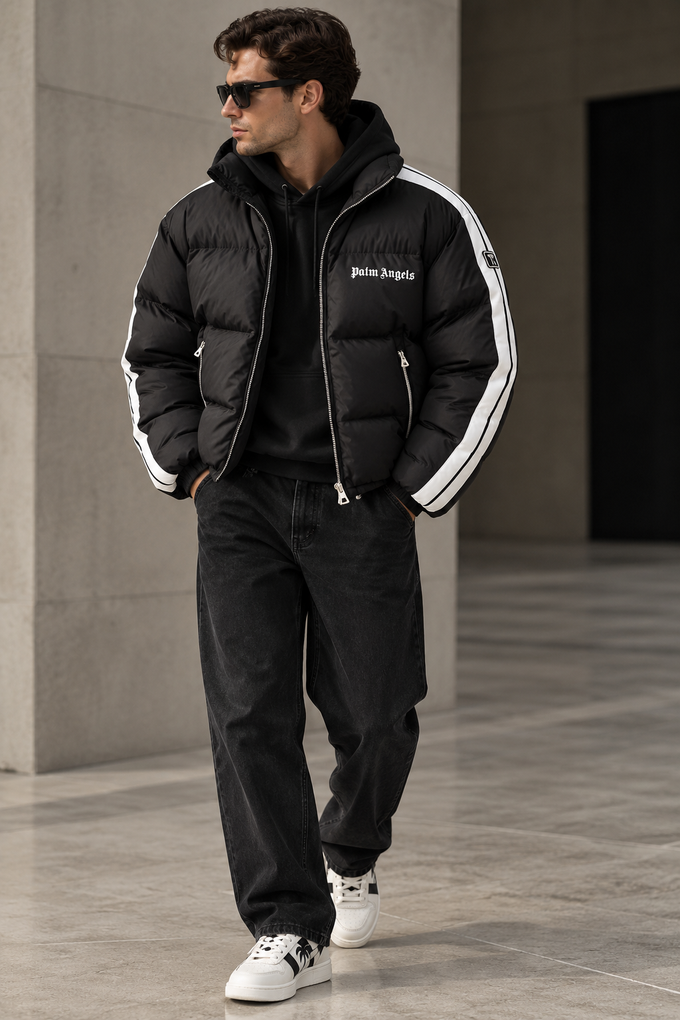 Новый пуховик Palm Angels, L оригинал