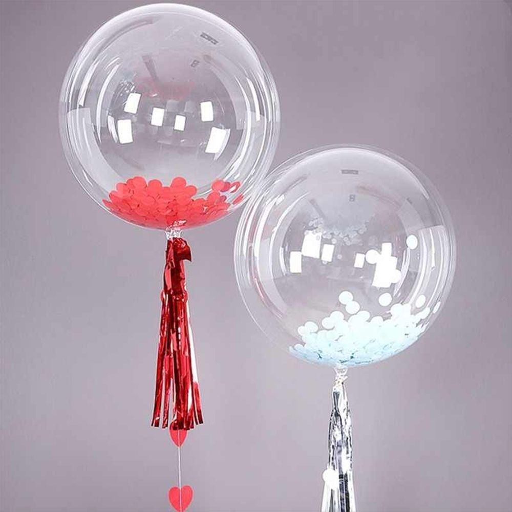 Шар (30''/76 см) Сфера 3D, Deco Bubble, Прозрачный, Кристалл   1 шт.