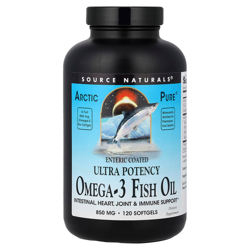 Source Naturals, Arctic Pure®, омега-3 рыбий жир, 850 мг, 120 капсул