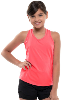 Футболка для девочки теннисная Lucky in Love Core V-Neck Cutout Tank Girls - Розовый
